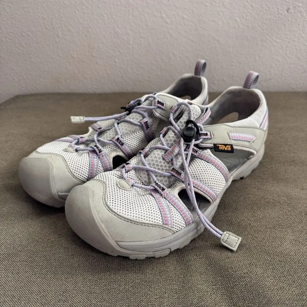 Teva Sandals Kids Youth Size 6 Manatee Hiking Water Shoes Grey Purple Closed Toe